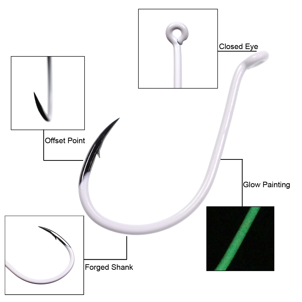 Anzuelos luminosos de acero im - Fishing Hook Assortment reseña y precio